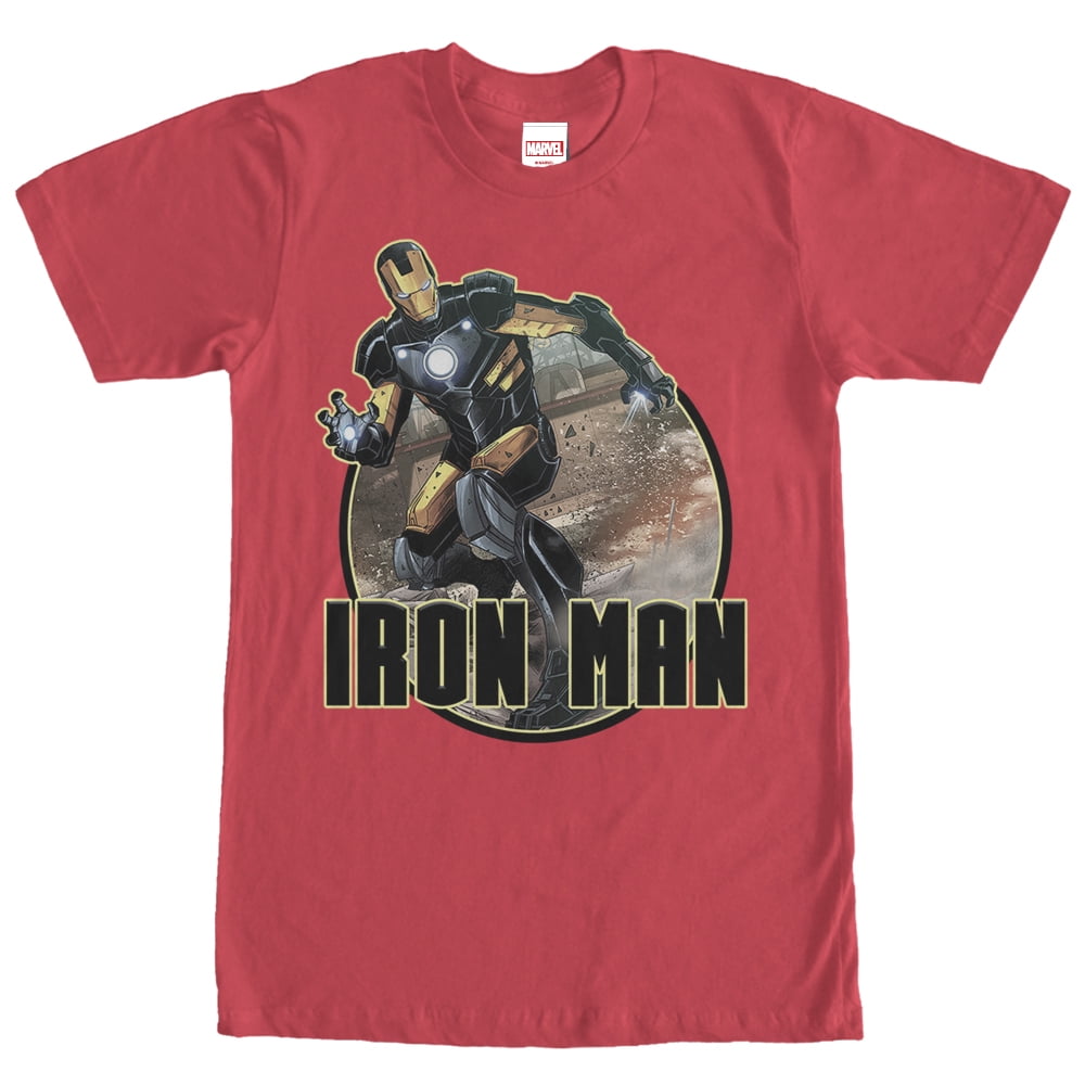 Men's Marvel Iron Man Graphic Tee Red Medium - Walmart.com