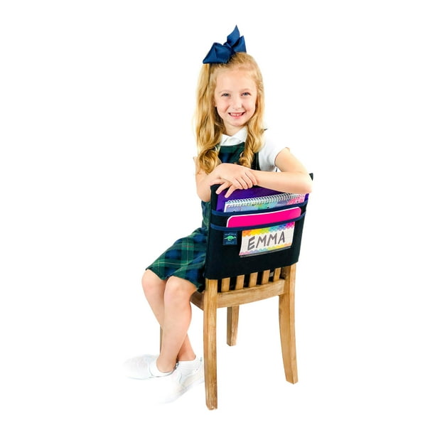 Aussie Pouch Chair Pocket with Double Pocket Design and Name Tag Pocket Large 17 Inches Green Trim Walmart Business Supplies