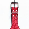 thumbnail image 2 of Collar de perro con púas, elegante y ajustable, de piel sintética con púas y remaches tachonados para perros medianos y grandes, color rojo, 2 of 6