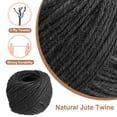 thumbnail image 3 of Uxcell 164 Feet Natural Jute Twine String, 2mm Twine String Color Jute Twine Jute Rope for DIY Art Crafts Gift Wrapping Decoration Packing Gardening Plant Hanger, Black, 3 of 6