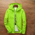 thumbnail image 5 of Kids Hooded Jacket Solid Color Jacket Long Sleeve Waterproof Windproof Cardigan for Outdoor Sports Casual Outerwear for Boys Girls with Pockets, 5 of 5
