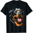 thumbnail image 2 of Face Portrait Watercolor Painting Rott Cool Dog Rottweiler T-Shirt, 2 of 3