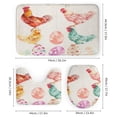 thumbnail image 3 of Shower Curtain Sets with Rugs 4 Piece with Non-Slip Rugs Toilet Lid Cover And Bath Mat Bathroom Decor Set Chicken And Eggs Waterproof Durable Bathroom Decor Shower Vintage Farm for Bathtub Decor, 3 of 8