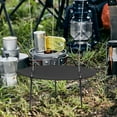thumbnail image 3 of TABLZONE 1Set Portable Outdoor Grill Pan Rack Black Aluminum Support Bracket for Camping, 3 of 6