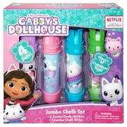 Gabby's Dollhouse Jumbo Chalk Set, Includes 4 Chalk Holders, Multi-Color