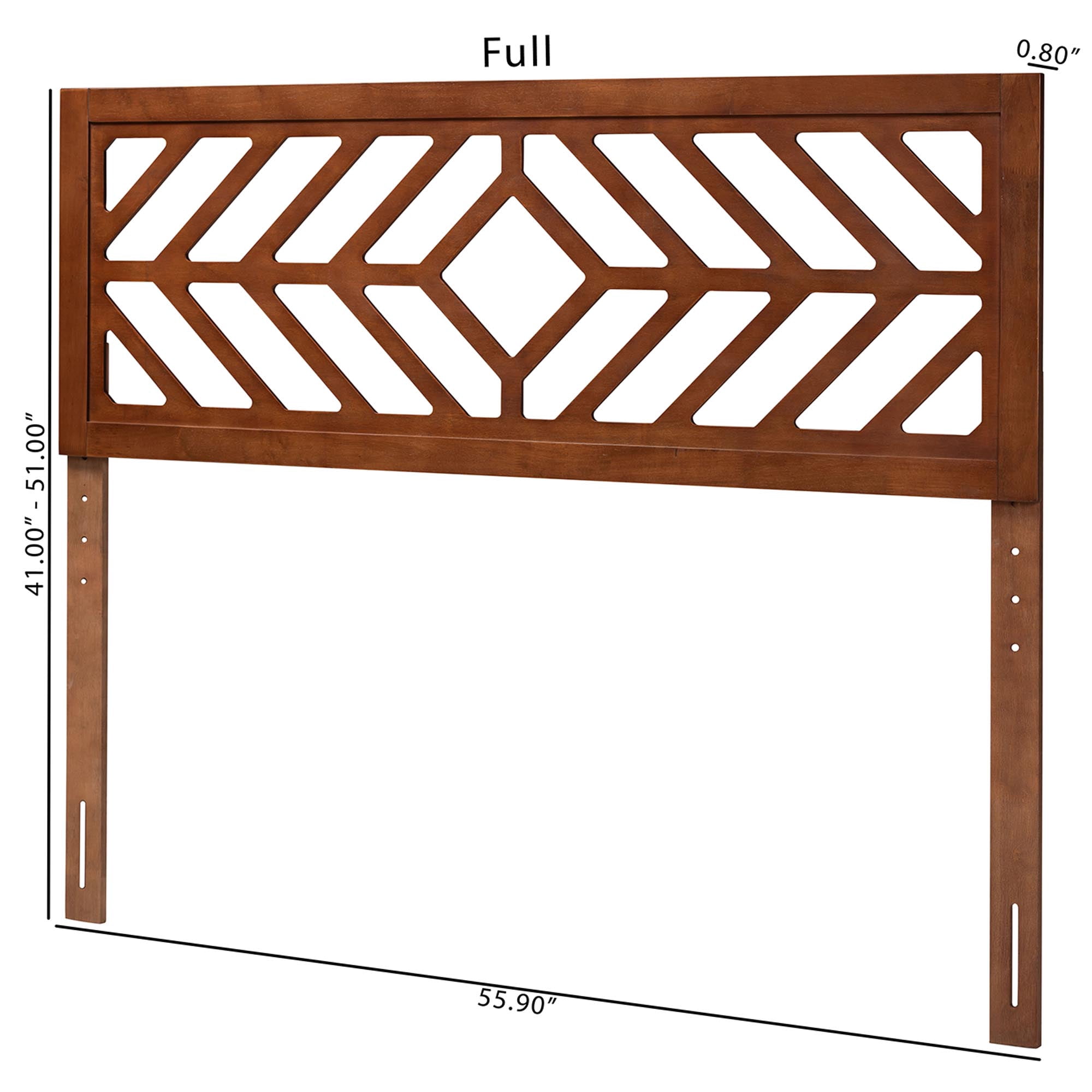 Baxton Studio Olsen Modern Headboard, Queen, Walnut Brown