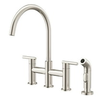 Gerber D424458 Parma 1.75 GPM Deck Mounted Bridge Faucet - Stainless Steel