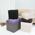 thumbnail image 6 of REGALWOVEN Collapsible Fabric  Storage Cube, Storage Bin for Shelves Closet, Storage Basket Purple 11*10.5*10.5in, 6 of 6