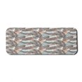 thumbnail image 1 of Tropical Computer Mouse Pad, Abstract Design Pastel Tone Hawaiian Style Exotic Leaves with Animal Skin Shapes, Rectangle Non-Slip Rubber Mousepad Large, 31" x 12", Multicolor, by Ambesonne, 1 of 2