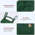 thumbnail image 4 of Unique Bargains H Style Apron Kitchen Cooking Aprons Long Artist Painting Apron with 2 Pockets Dark Green, 4 of 5