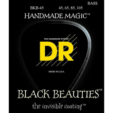 DR Strings Black Beauties Medium 4-String Bass (Best Strings For Epiphone Dr 100)