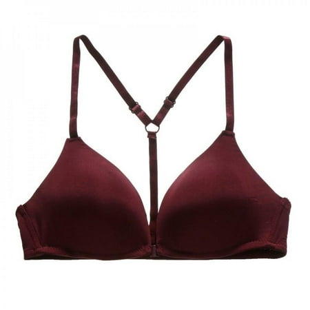 

Large Size Front Buckle Without Steel Ring Bra Ladies Seamless Underwear Lace Bra U-shaped Beautiful Back Receiving Breastfeedin