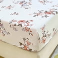 thumbnail image 6 of AYktou Colorful Floral Fitted Sheet, Full Size Cooling & Breathable Bed Sheets, Ultra Soft Microfiber Bedding Sheet Mattress Cover Comfortable Deep Pockets Fitted Sheets for Home, 35×79×9 Inch, 6 of 7