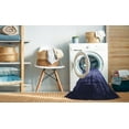 thumbnail image 2 of Ahgly Company Machine Washable Indoor Round Transitional Light Slate Blue Area Rugs, 6' Round, 2 of 7