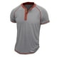 thumbnail image 1 of pstuiky Mangas cortas para hombre, Camiseta de manga corta con cuello redondo y botones para hombre camisetas de hombre l, 1 of 4