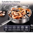 thumbnail image 5 of 5 Quarts Tri-Ply Stainless Steel Saute Pan wih Lid, 12 Inch Deep Frying Pan, Cooker,Induction Cooking Pan,Dishwasher and Oven Safe,Detachable Handle., 5 of 7