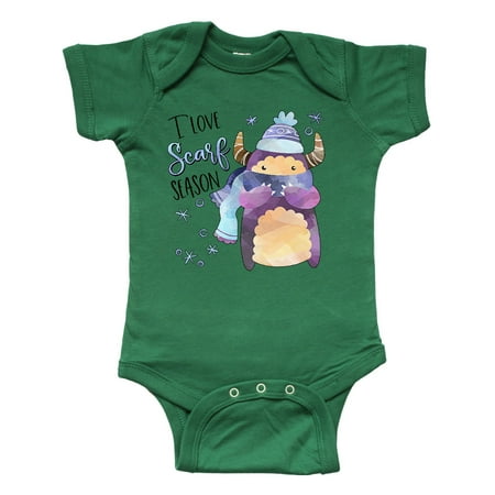 

Inktastic I Love Scarf Season Cute Winter Yeti Gift Baby Boy or Baby Girl Bodysuit
