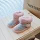 thumbnail image 3 of Botas de nieve para niños y mujeres, zapatos cálidos de algodón con forro polar, de cuero integrado, calzado para exteriores, novedad de invierno de 2023, 3 of 5