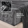 thumbnail image 6 of Bare Home Microplush Fleece Sheet Set - Ultra Soft - Deep Pocket - Queen, Gray, 6 of 8