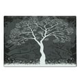 thumbnail image 1 of Grey Cutting Board, Tree Illustration with Growing Branches Merry Seasonal Grass Bushes Nature, Decorative Tempered Glass Cutting and Serving Board, Large Size, Grey White, by Ambesonne, 1 of 1