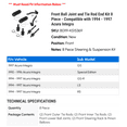 thumbnail image 2 of Front Ball Joint and Tie Rod End Kit 8 Piece - Compatible with 1994 - 1997 Acura Integra 1995 1996, 2 of 2