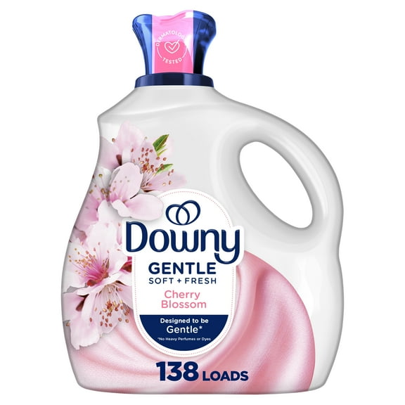 Downy Gentle Soft   Fresh Liquid Fabric Softener, Cherry Blossom Scent, 93 fl oz, 138 Loads
