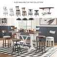 thumbnail image 2 of Bowery Hill Adjustable Swivel Counter Stool in Brown and Black (Set of 2), 2 of 5