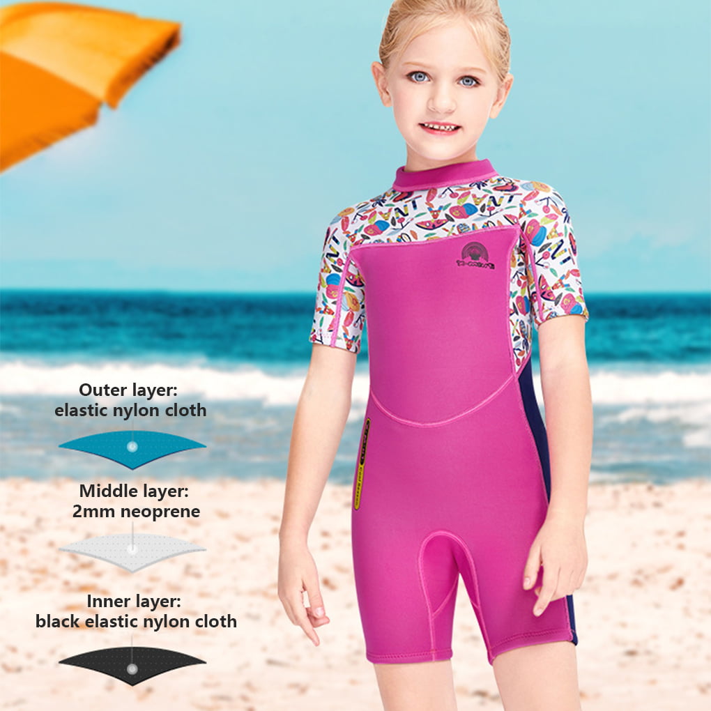 Kids Boy Girls Scuba Diving Snorkeling Swim Surf Full Suit Floatsuit WetSuit 