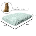 thumbnail image 2 of Oriental Pet Bed, Mandala Oriental Image with Ivy Swirl Lace Like Detailed Art Print, Chew Resistant Pad for Dogs and Cats Cushion with Removable Cover, 24" x 39", Aqua and White, by Ambesonne, 2 of 4