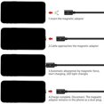 thumbnail image 3 of 1 metro clásico negro apple dedicado + cabezal magnético separado Android + cabezal magnético separado tipo c - cable de datos Xemadio LN-2370-2, 3 of 6