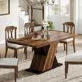 thumbnail image 4 of Tribesigns Farmhouse Dining Table for 4-6 People, 55-Inch Rectangle Kitchen Table, Wood Dining Room Table for Dining Room, 4 of 5