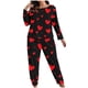 thumbnail image 4 of TaTaai Women's Plus Size Long Sleeve Lounge Set, Printed Two Piece Outfit, Loose Fit Casual Loungewear, Soft Home Wear Gift, 4 of 5