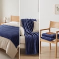 thumbnail image 4 of WOHAPY Upgrade Solid Fleece Blanket, Super Soft Warm Flannel Throw Rug, All-Season Sofa Bedding Portable Blanket M, 4 of 8