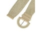 thumbnail image 2 of Cinturones anchos tejidos para mujer de talla grande INSPIRE CHIC con hebilla gruesa beige 114cm, 2 of 4