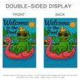 thumbnail image 4 of Pool Frog Garden Flag 12x18 Inch Double Sided Flamingo Swimming Ring Design for Yard and Outdoor Summer Decorations, 4 of 6