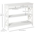 thumbnail image 3 of HOMCOM Table Console avec Étagères Tiroirs pour Salon Entrée Chambre, 3 of 10