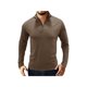 thumbnail image 1 of Sunloudy Camiseta de manga larga para hombre, cuello alto, color sólido, jersey con escote de cremallera suave, tops informales ajustados para hombre Sunloudy S M L XL XXL, 1 of 3