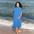thumbnail image 3 of Yhmxh Surf Poncho Changing Robe with Hood | Quick Dry Pool Swim Beach Towel with Hood Warm and Soft Microfiber Hooded Wearable Bath Towels for Women Men ( 35"*43", Blue ), 3 of 5