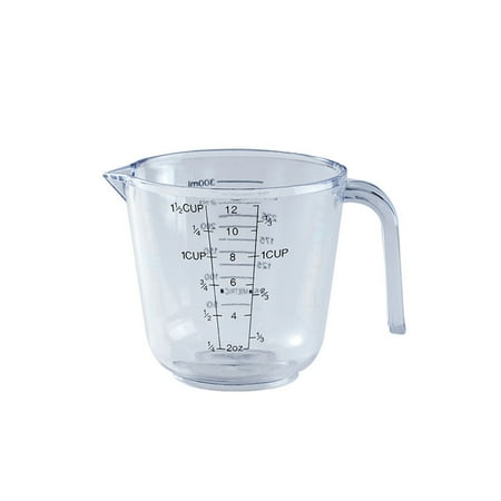 

YUNx Clear Scale Measuring Cup with Handle Plastic Graduated Measuring Mugs for Kitchen