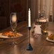 thumbnail image 5 of Centro de mesa de vela de hierro | Candelabros geométricos modernos de hierro - Oro, negro, gris | Candelabro decorativo de mesa de 6,88" para comedor | Apoyo estable | Fácil de limpiar | Exposición, 5 of 8