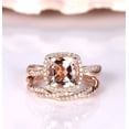 thumbnail image 6 of HeartsAndYou 2.02ct Natural Morganite Bridal Set Engagement Ring 100% 14k SOLID Rose Gold, 6 of 9
