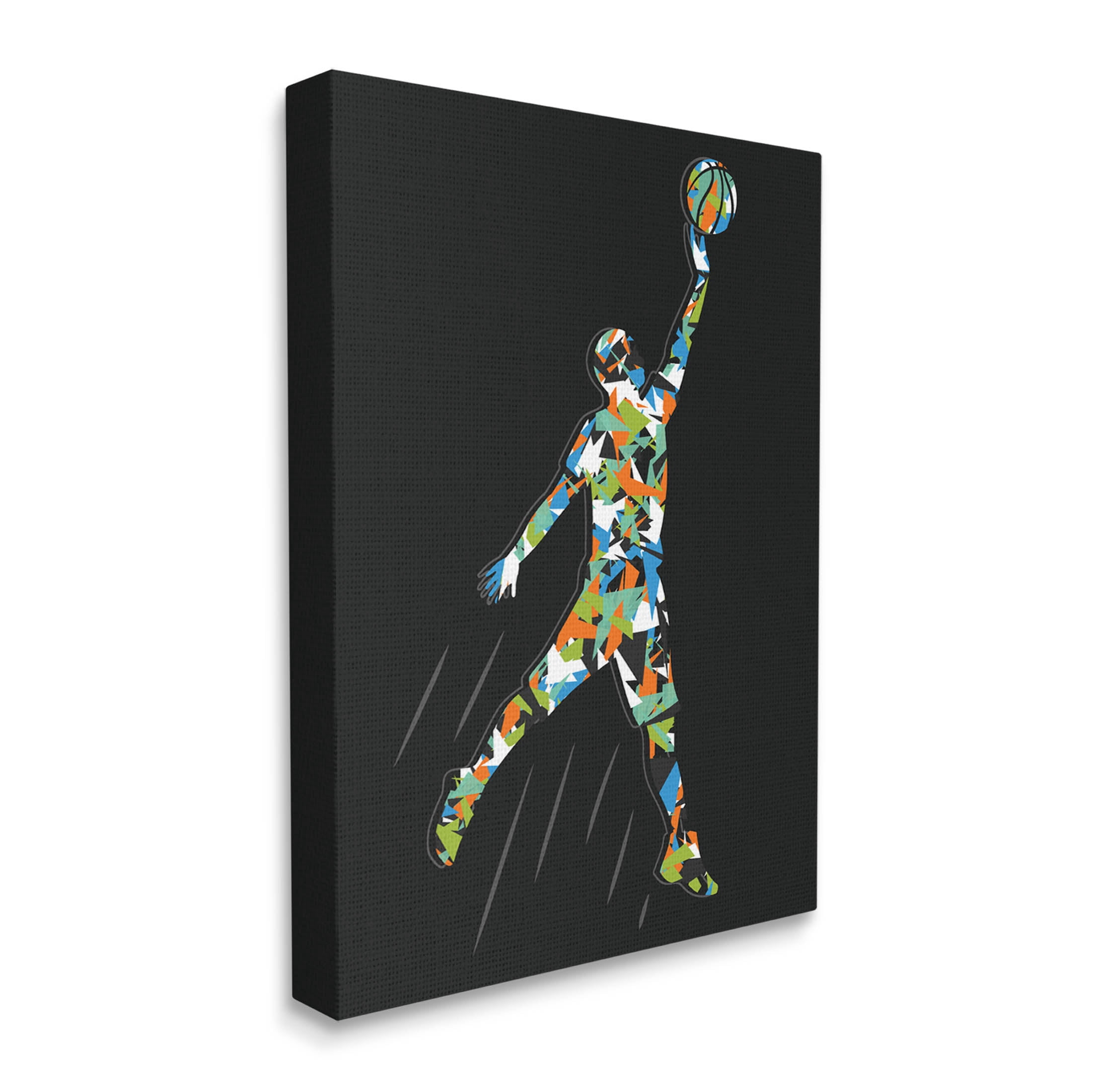 Stupell Industries Patterned Basketball Player Ball Graphic Art Gallery Wrapped Canvas Print Wall Art, Design by Arrolynn Weiderhold