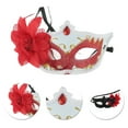 thumbnail image 3 of Unique Bargains 1 Pc Ball Princess Half Face Party Mask for Masquerade Party Red, 3 of 5