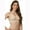 Black, variant on BR04 Sports T - Back Support Bra With 2" Elastic band - Sm - Beige