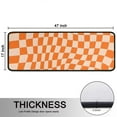 thumbnail image 5 of Kitchen Rugs Sets Of 2,Orange and White Wavy Checkerboard Pattern Anti Fatigue Kitchen Mat Rugs Non Slip Washable,Decorative Kitchen Floor Mats for Kitchen,Sink,Laundry,17"x47"+17"x47", 5 of 5