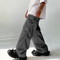 thumbnail image 5 of Men Lightweight Twill Cargo Pants Loose Stretch Hiking Everyday Wear Trousers S-XL, 5 of 9