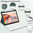 thumbnail image 3 of Kenke Keyboard Case iPad Air 11 Inch M4/M3/M2 (2026/2025/2024), iPad Air 5/4th Gen (2022/2020) 10.9 Inch, Detachable Bluetooth Keyboard Rechargeable with Right Side Pencil Holder & Groove, Dark Green, 3 of 8