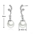 thumbnail image 3 of EOEMY Pretty Women Party 925 Silver Drop Earring Cubic Zircon Wedding Jewelry A Pair, 3 of 5