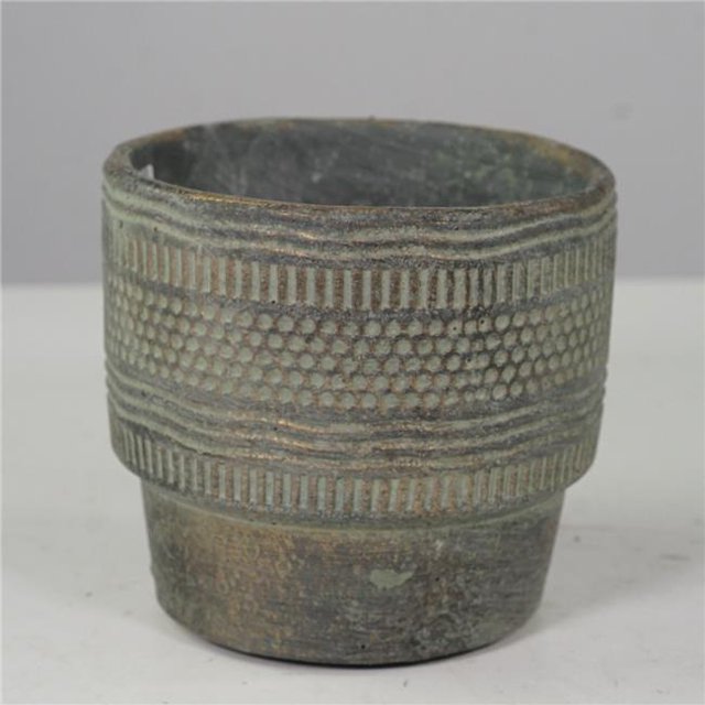 Jardinière Antique Noire et Dorée