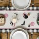 thumbnail image 3 of Camino de mesa de Halloween con diseño de murciélago fantasma y cuadros escoceses, mesa de comedor de cocina de temporada otoñal, 3 of 5